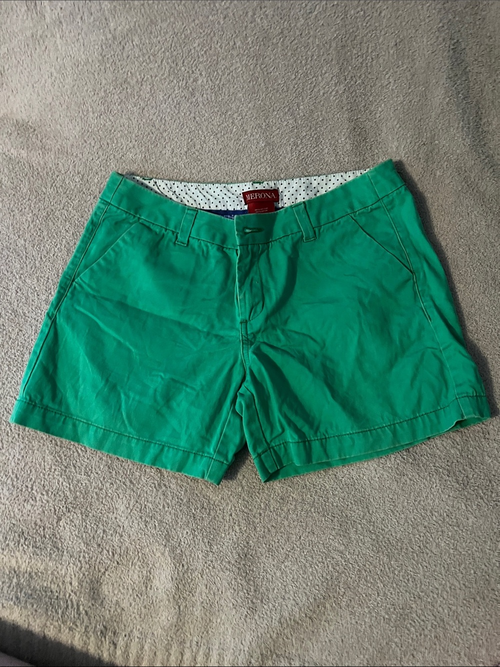 Merona Teal-Green Women’s Casual Chino Shorts